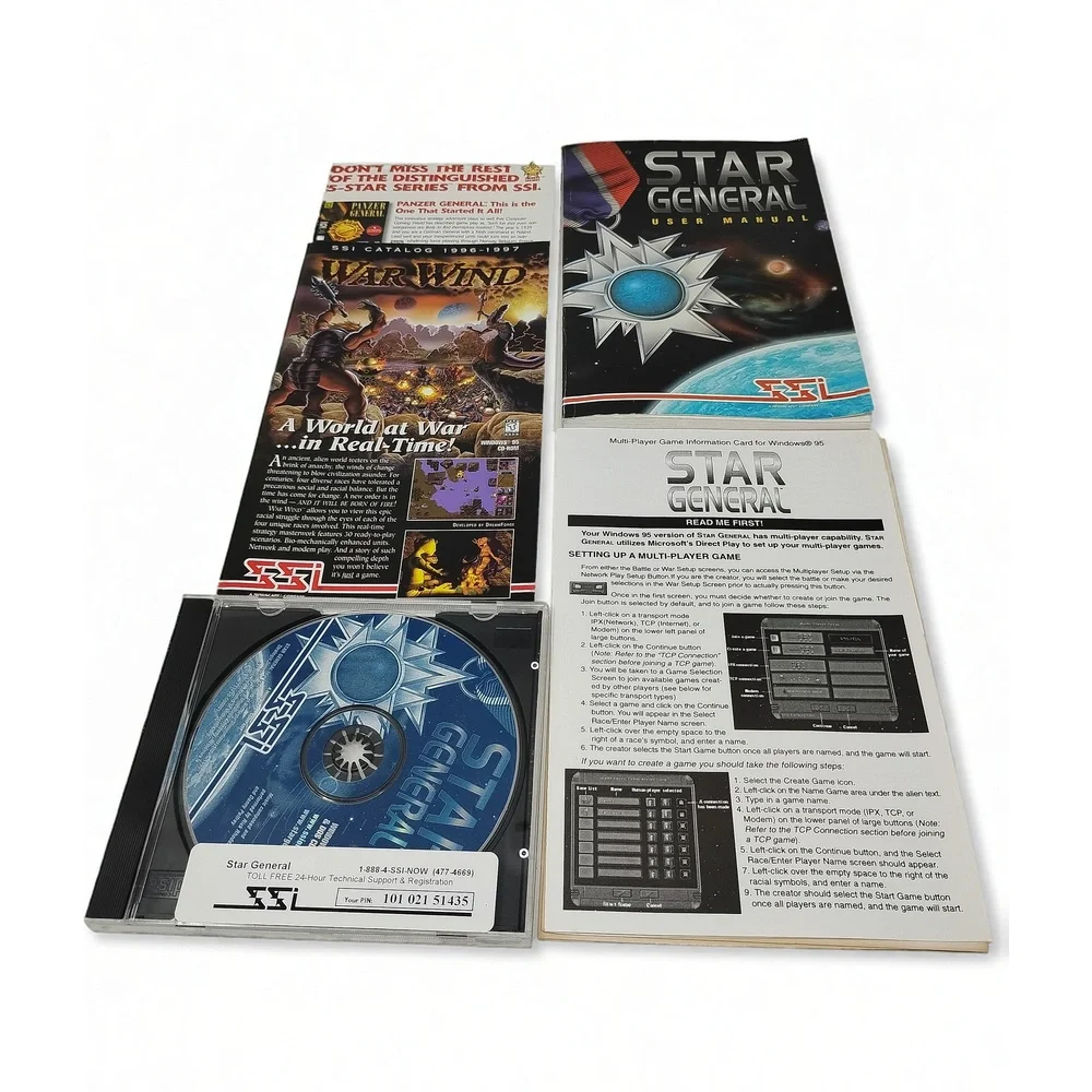 SSI Star General 1996 PC Game Big Box Retro Space Wargame DOS Windows 95